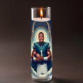 Jalen Hurts prayer candle, designed by Pray To The Stars